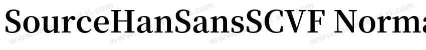 SourceHanSansSCVF Norma1字体转换